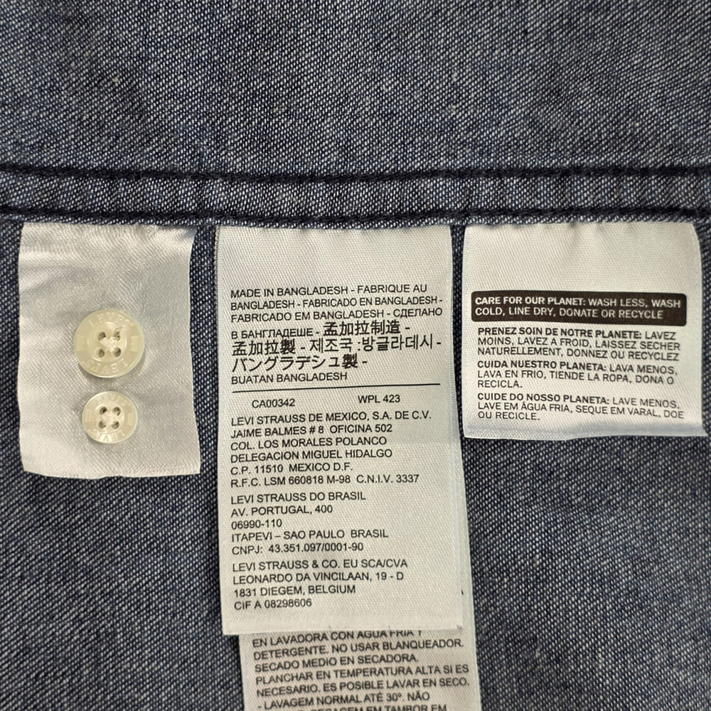 Americana Workwear Levi’s Denim Shirt Men’s XL Indigo Button-Down Casual - Picture 6 of 11
